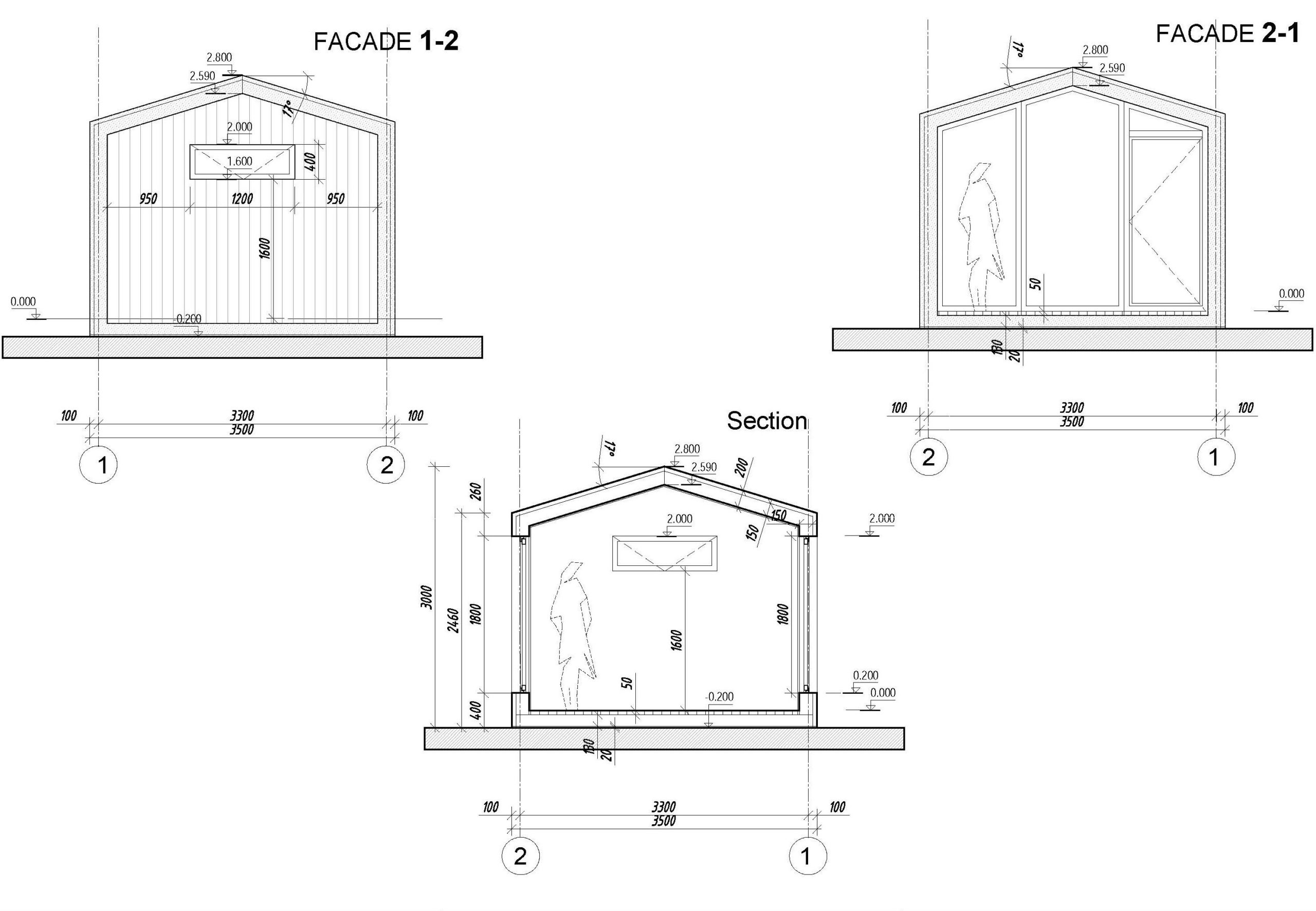 Fassade Vorderhaus / Hinterhaus